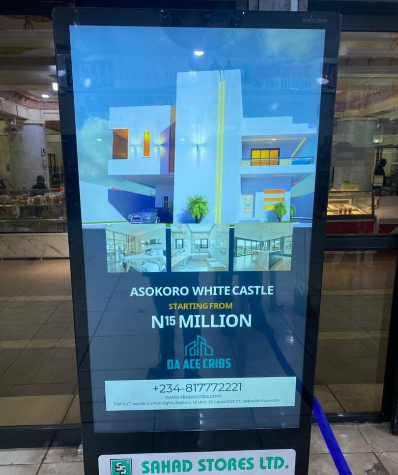 SAHAD STORES ABUJA - 2 Standing LED Screens